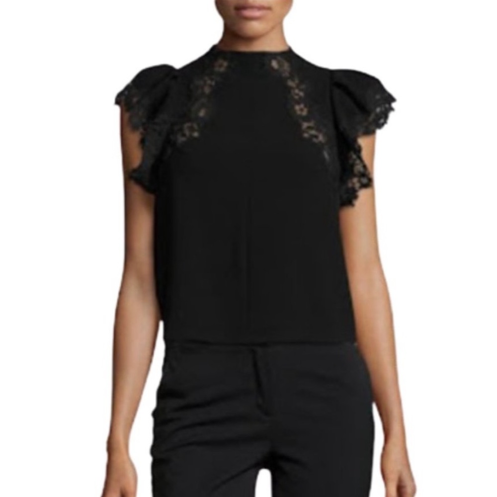 Rebecca Taylor lace short sleeve top